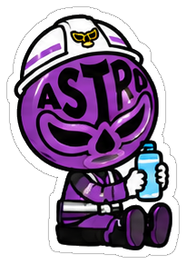 座って休憩するASTRO MAN